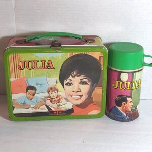 Vintage 1969 Julia TV Show Metal Lunchbox Thermos Diahann Carroll Lunch Box KST